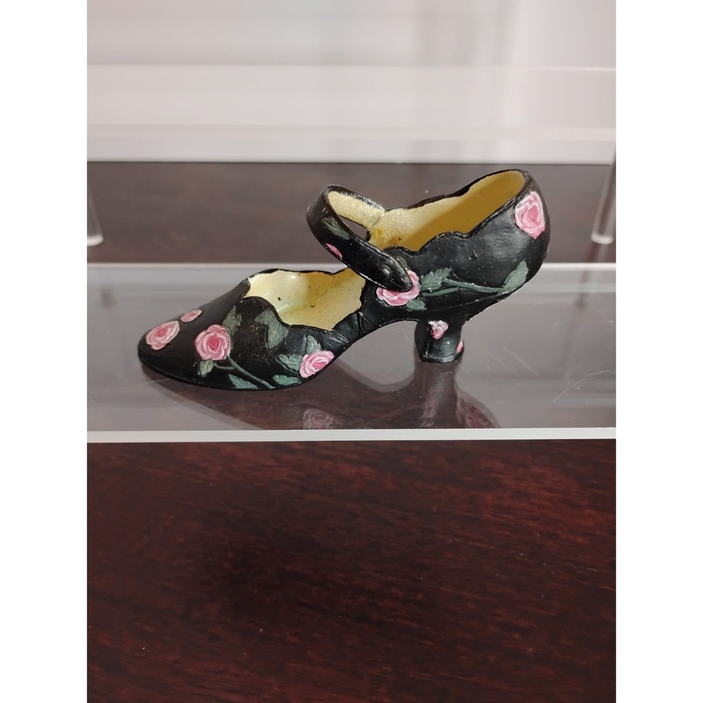 If The Shoe Fits Nostalgia Collectible Decorative Shoe Resin Rose High Heel